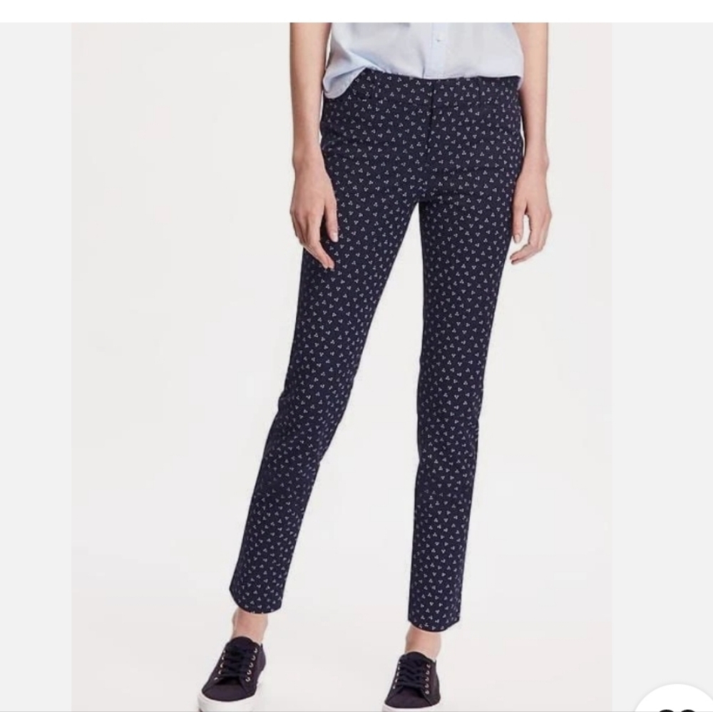 Old Navy Women's Navy & White Pixie Ditsy Ankle Pants